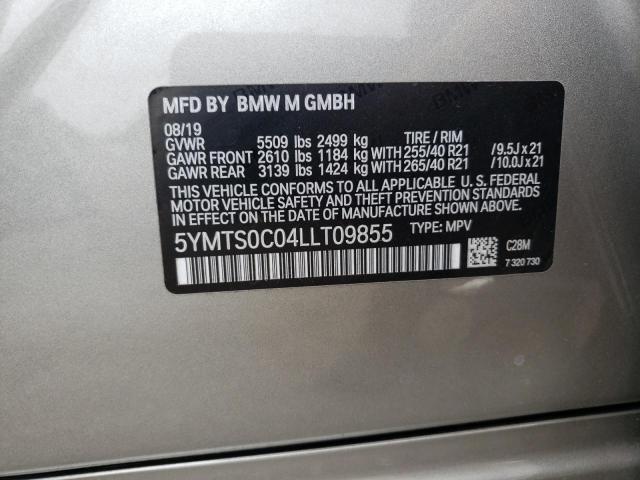 2020 BMW X3 M COMPE 5YMTS0C04LLT09855