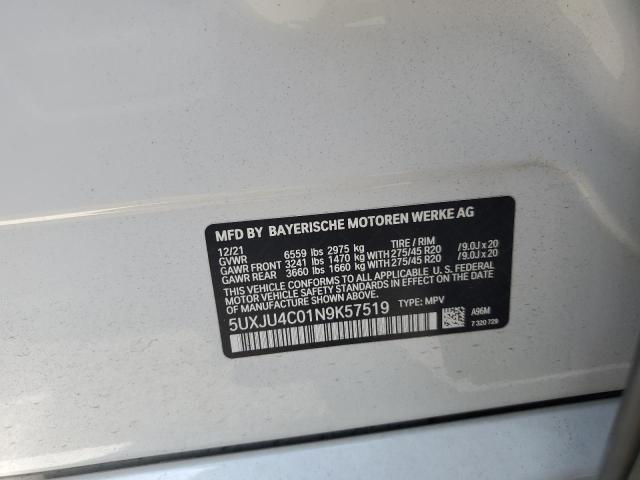 2022 BMW X5 M50I 5UXJU4C01N9K57519