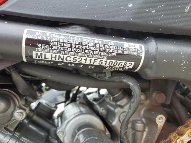 2015 HONDA CB300 F MLHNC5211F5100682
