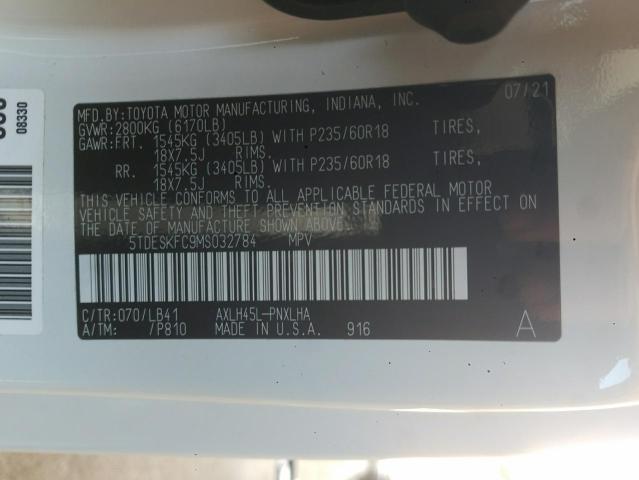 2021 TOYOTA SIENNA LIM 5TDESKFC9MS032784