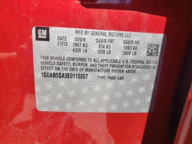 1G6AB5SA3E0110357 Cadillac ATS LUXURY