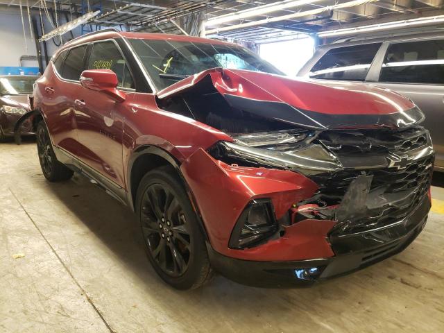 Salvage cars for sale from Copart Wheeling, IL: 2019 Chevrolet Blazer RS
