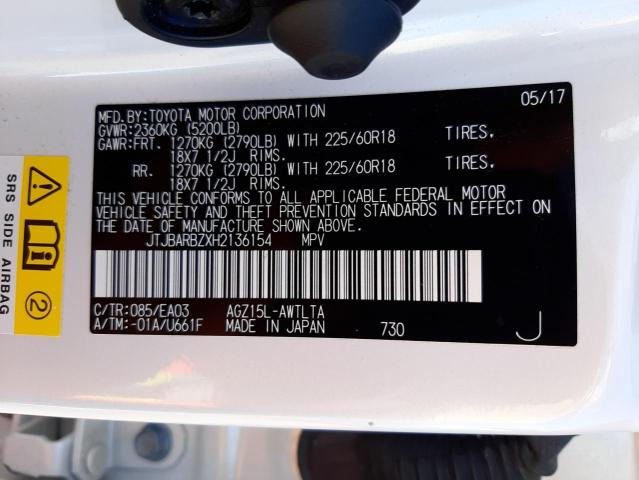2017 LEXUS NX 200T BA - JTJBARBZXH2136154