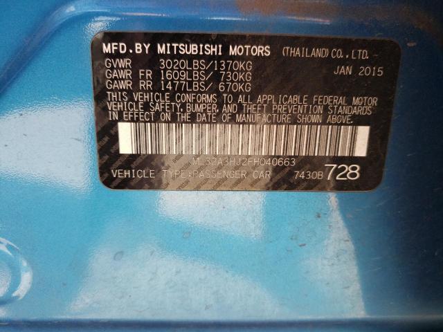 2015 MITSUBISHI MIRAGE DE ML32A3HJ2FH040663