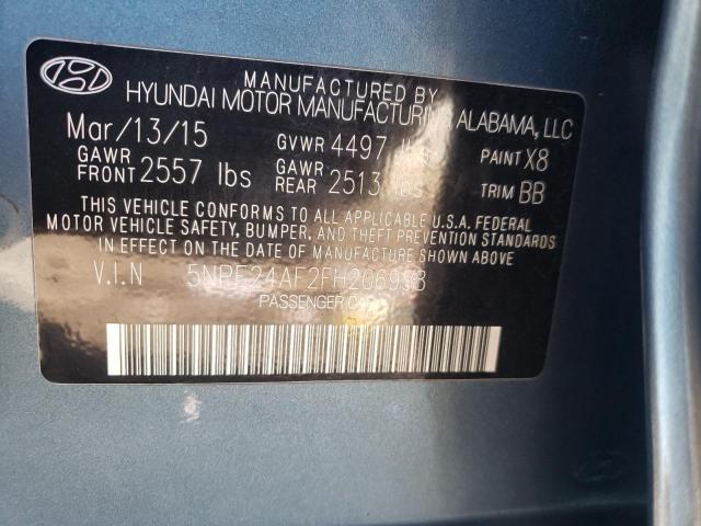 2015 HYUNDAI SONATA SE 5NPE24AF2FH206958
