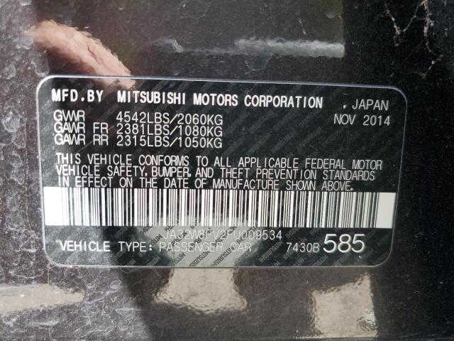 2015 MITSUBISHI LANCER EVO JA32W8FV2FU009534
