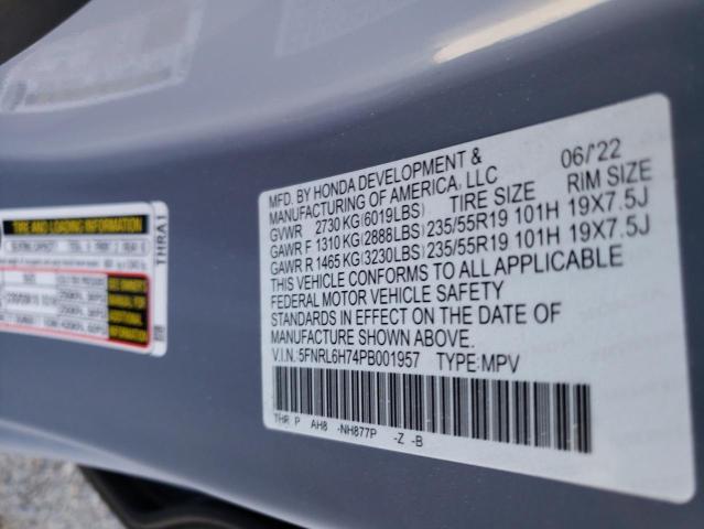 2023 HONDA ODYSSEY SP 5FNRL6H74PB001957