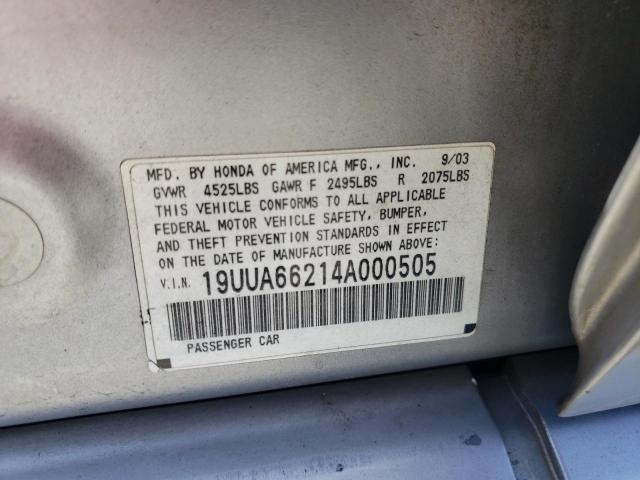 19UUA66214A000505 Acura TL