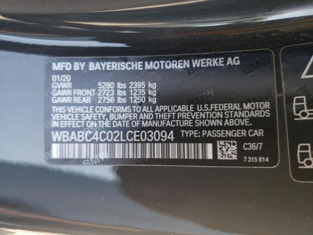 2020 BMW M850XI WBABC4C02LCE03094
