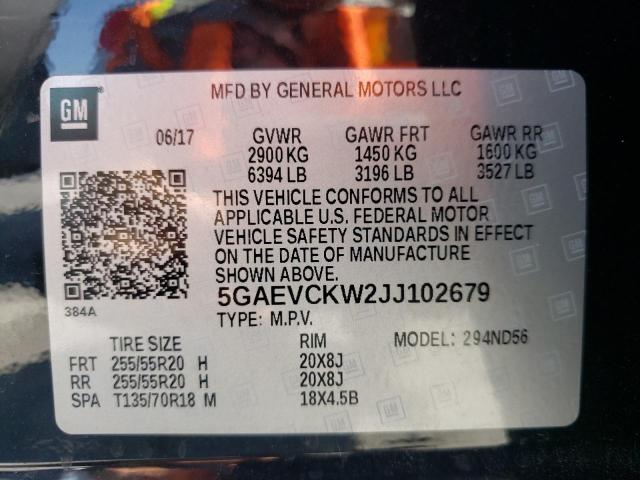 2018 BUICK ENCLAVE AV 5GAEVCKW2JJ102679
