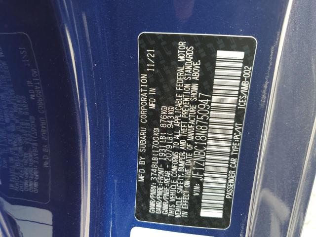 2022 TOYOTA GR 86 JF1ZNBC18N8750947