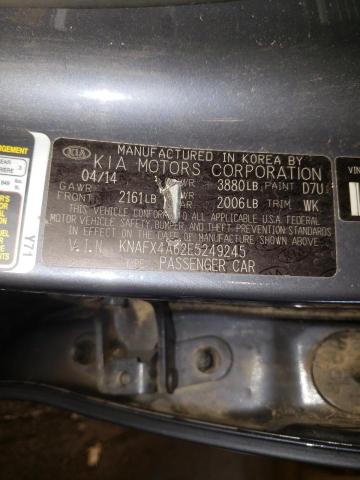 KNAFX4A62E5249245 KIA FORTE LX