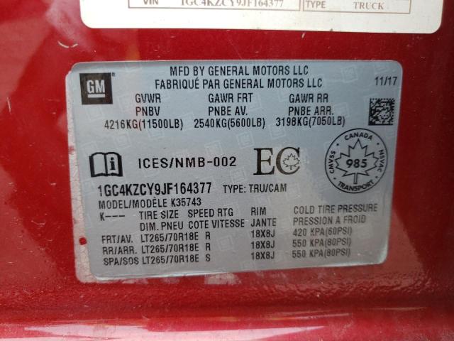 2018 CHEVROLET 3500 1GC4KZCY9JF164377