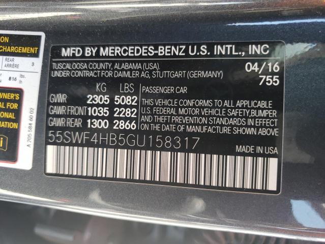 2016 MERCEDES-BENZ C 350E 55SWF4HB5GU158317