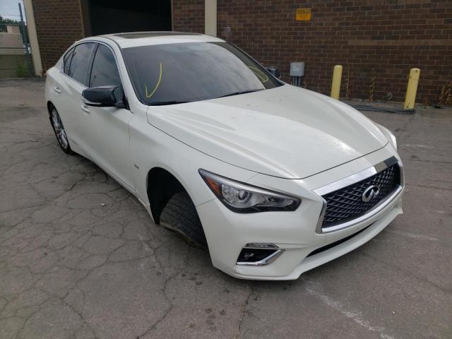 Salvage cars for sale from Copart Wheeling, IL: 2018 Infiniti Q50 Luxe