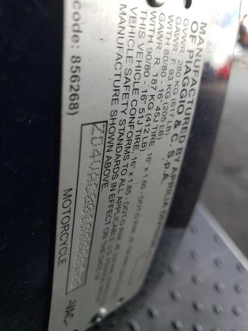 2009 APRILIA SCARABEO 1 ZD4VAC0019S000938