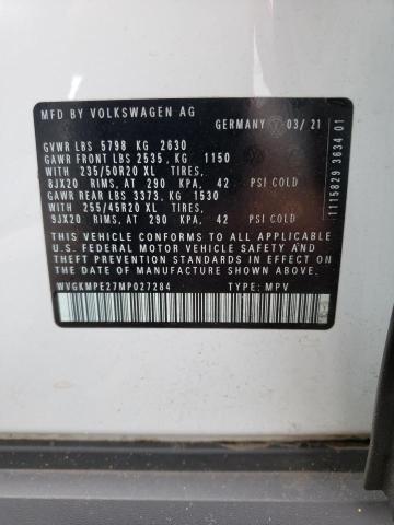 2021 VOLKSWAGEN ID.4 PRO S WVGKMPE27MP027284