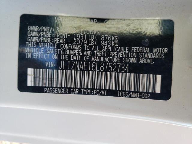 2020 TOYOTA 86 GT JF1ZNAE16L8752734