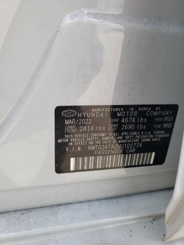 2022 GENESIS G70 BASE KMTG34TA2NU102774