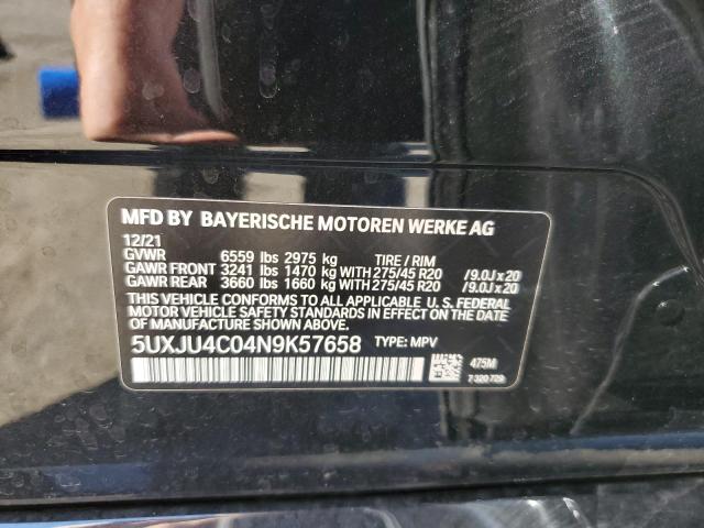2022 BMW X5 M50I 5UXJU4C04N9K57658