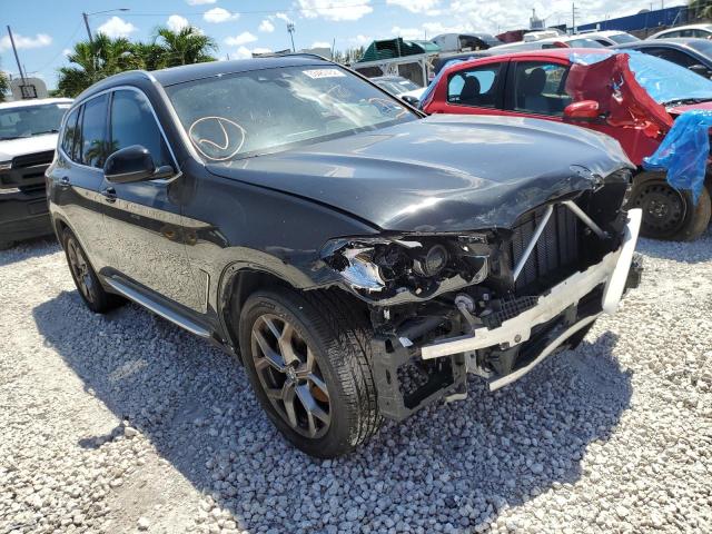 Salvage cars for sale from Copart Opa Locka, FL: 2021 BMW X3 XDRIVE3