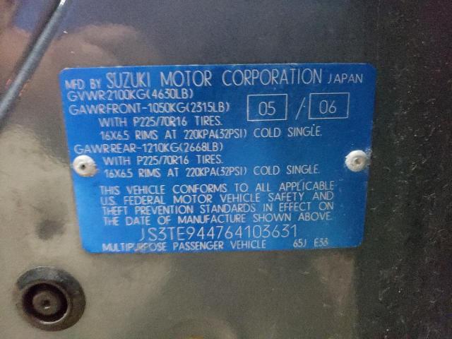 JS3TE944764103631 Suzuki GR VITARA