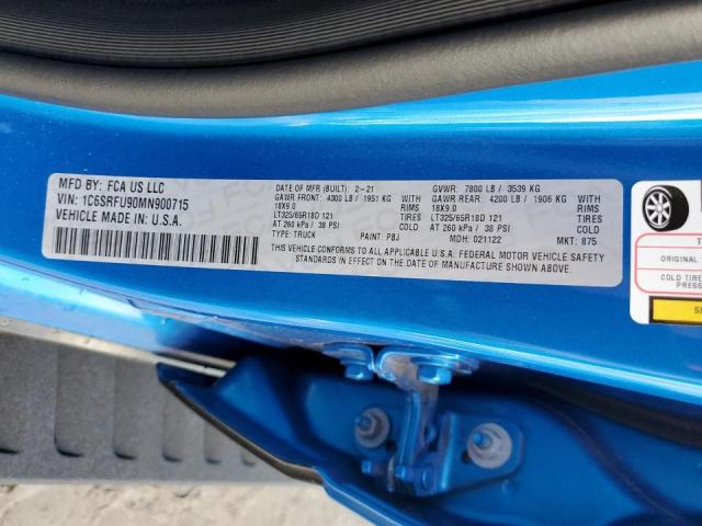 2021 RAM 1500 TRX 1C6SRFU90MN900715