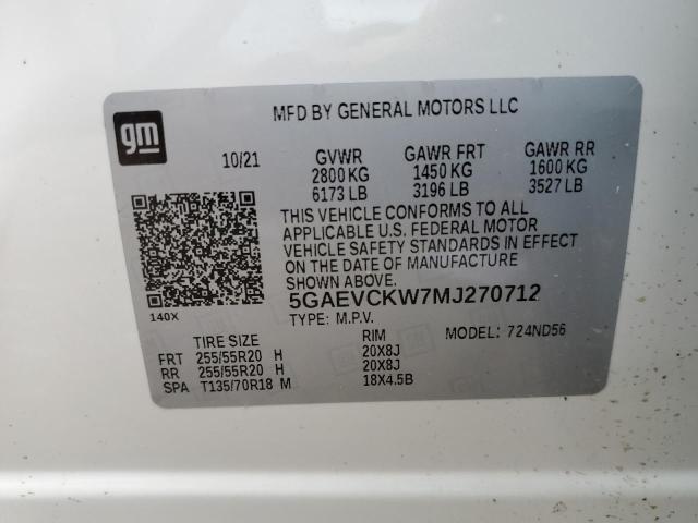 2021 BUICK ENCLAVE AV 5GAEVCKW7MJ270712