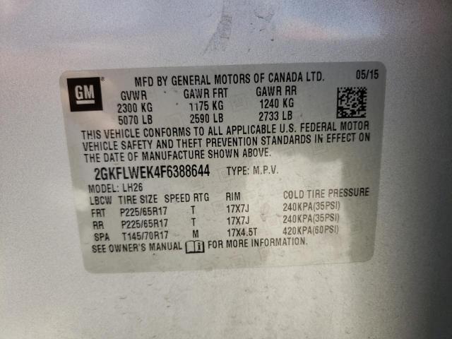 2GKFLWEK4F6388644 GMC Terrain Sle