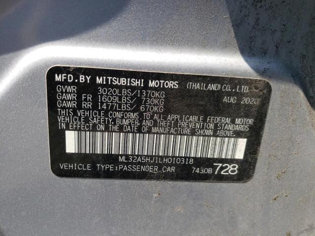 2020 MITSUBISHI MIRAGE LE ML32A5HJ1LH010318
