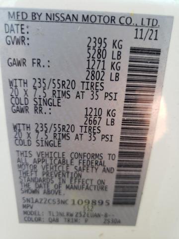 2022 NISSAN MURANO SL 5N1AZ2CS3NC109895