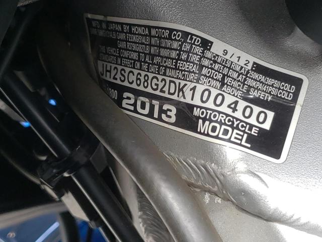 2013 HONDA GL1800 G JH2SC68G2DK100400