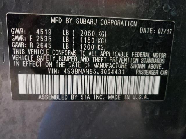 2018 SUBARU LEGACY 4S3BNAN65J3004431