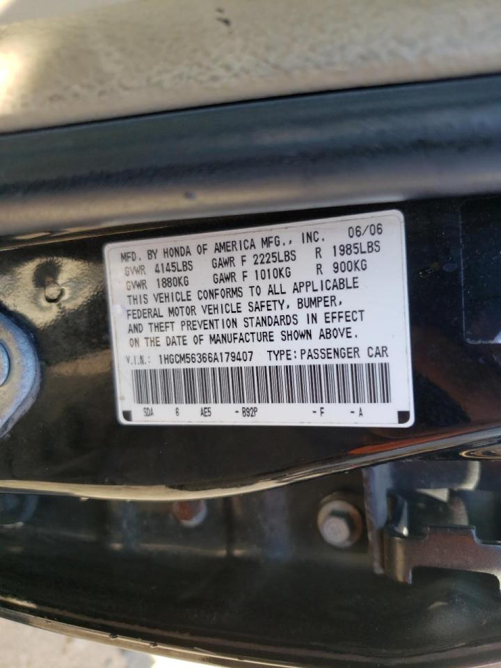 1HGCM56366A179407 2006 Honda Accord Se