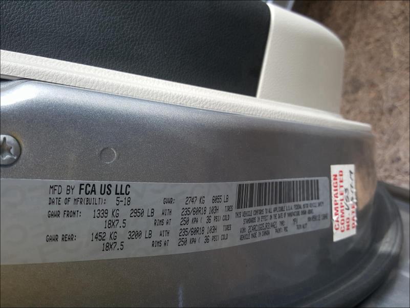 2018 CHRYSLER PACIFICA L 2C4RC1GG5JR314421