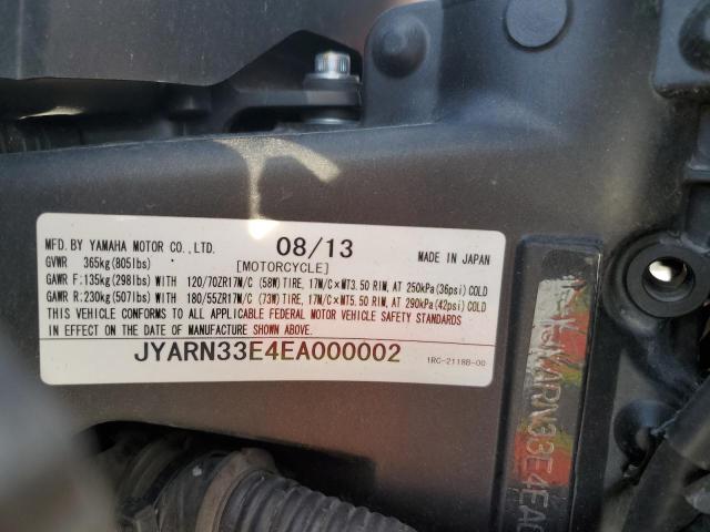 2014 YAMAHA FZ09 JYARN33E4EA000002