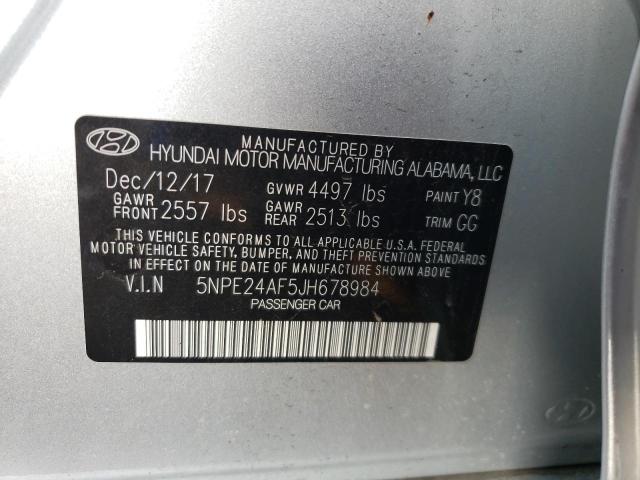 5NPE24AF5JH678984 Hyundai SONATA SE