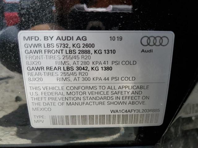 2020 AUDI SQ5 PRESTI WA1C4AFY3L2036885