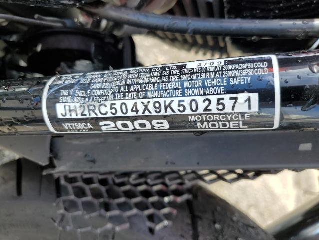 2009 HONDA VT750 C JH2RC504X9K502571
