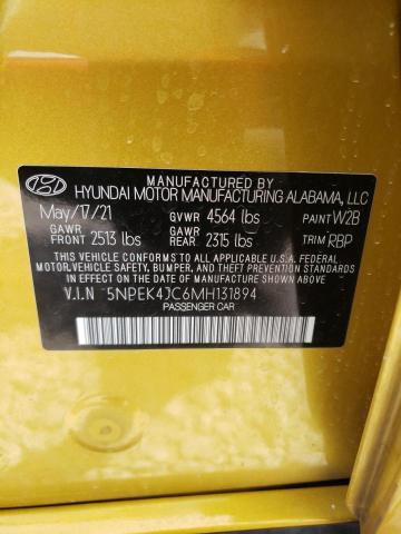 2021 HYUNDAI SONATA N L 5NPEK4JC6MH131894