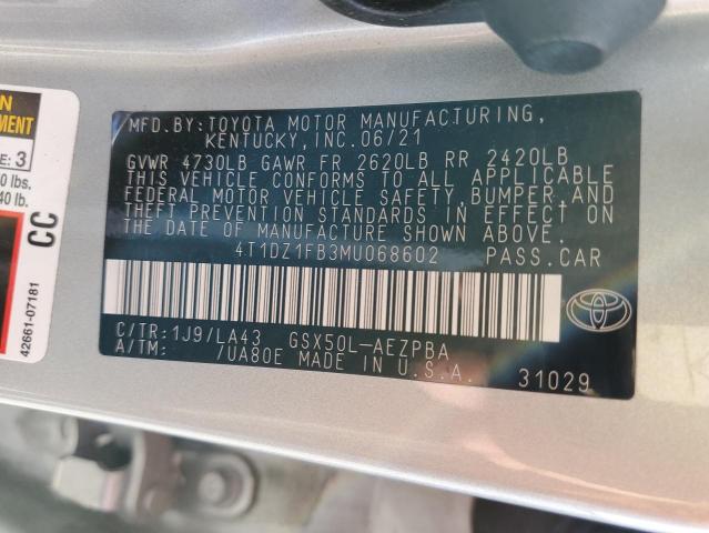 2021 TOYOTA AVALON LIM 4T1DZ1FB3MU068602