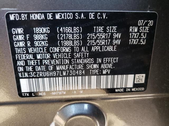 2020 HONDA HR-V TOURI 3CZRU6H97LM730484