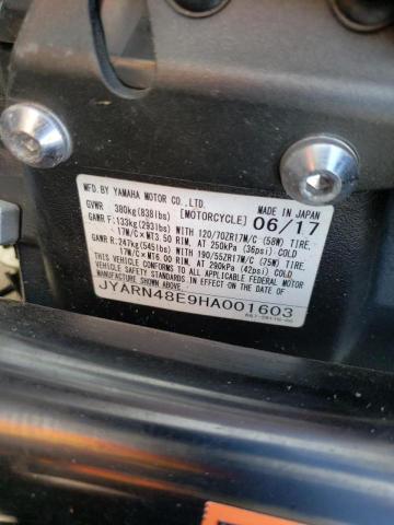 2017 YAMAHA FZ10 JYARN48E9HA001603