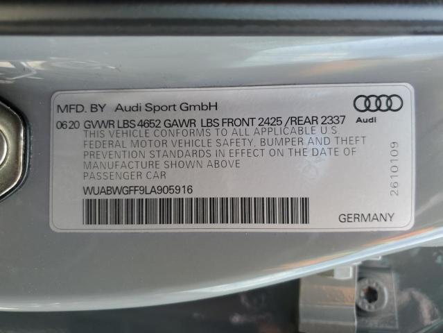 2020 AUDI RS3 WUABWGFF9LA905916