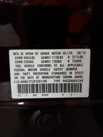 2015 ACURA RLX TECH JH4KC1F53FC001299