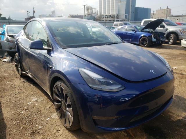Salvage cars for sale from Copart Chicago Heights, IL: 2021 Tesla Model Y