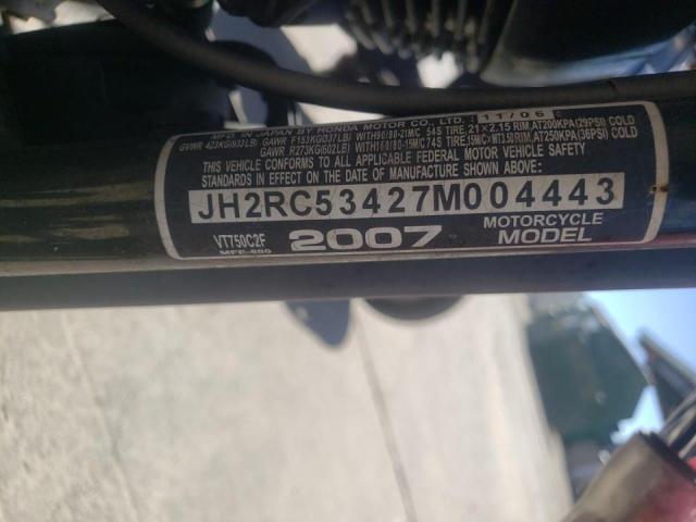 2007 HONDA VT750 C2F JH2RC53427M004443