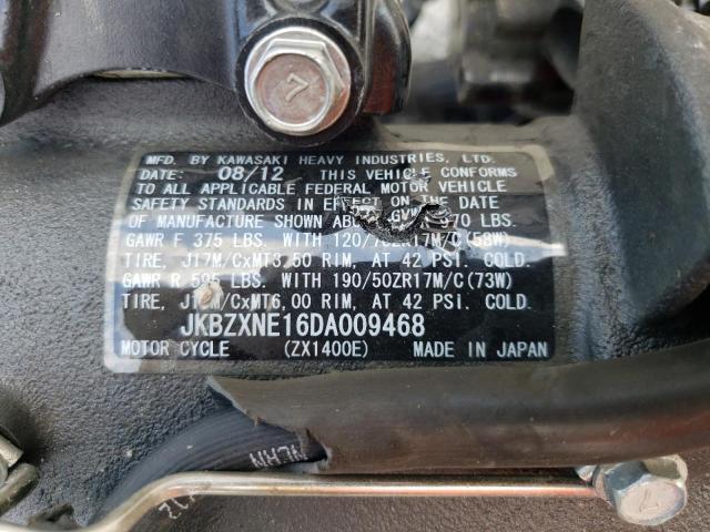 2013 KAWASAKI ZX1400 E - JKBZXNE16DA009468