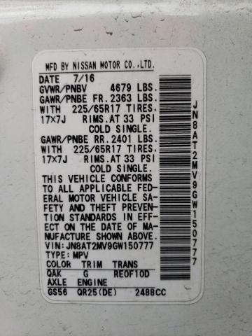 JN8AT2MV9GW150777 Nissan ROGUE S