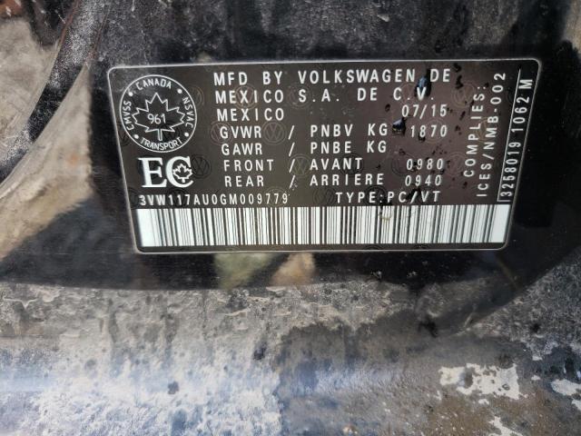 2016 VOLKSWAGEN GOLF S - 3VW117AU0GM009779